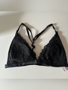 Victoria's Secret Black Lace Bralette with Mesh Lining